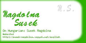 magdolna susek business card